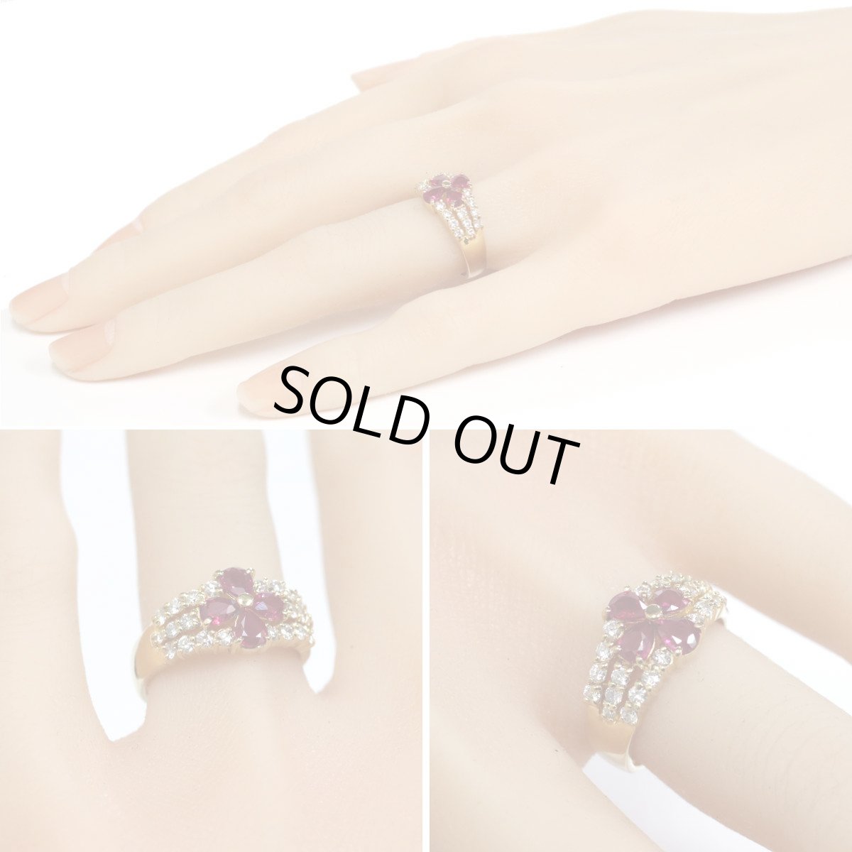 画像10: K18ルビーダイヤモンドリング R1.00 D0.54 5.5g #12.5 (10)