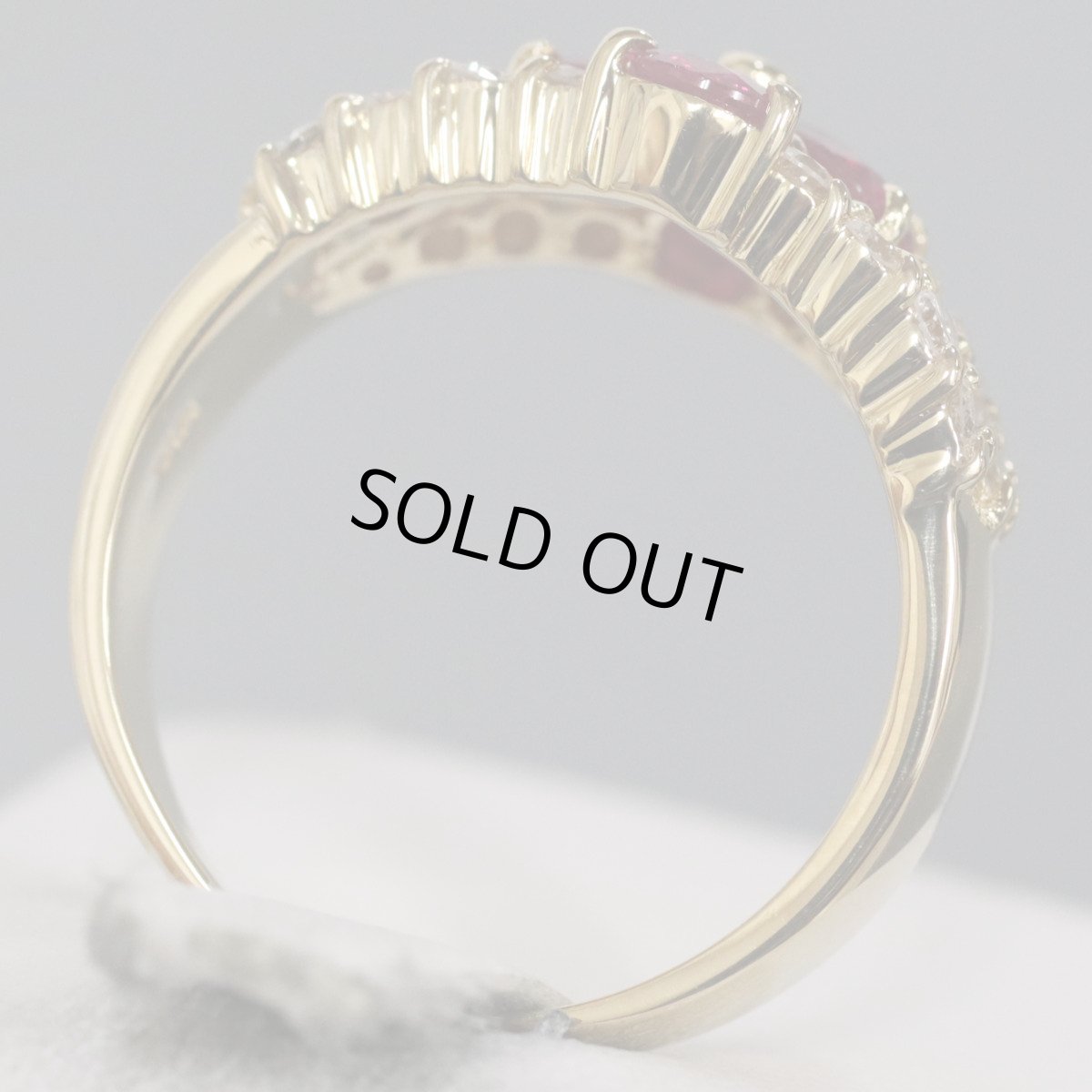 画像5: K18ルビーダイヤモンドリング R1.00 D0.54 5.5g #12.5 (5)