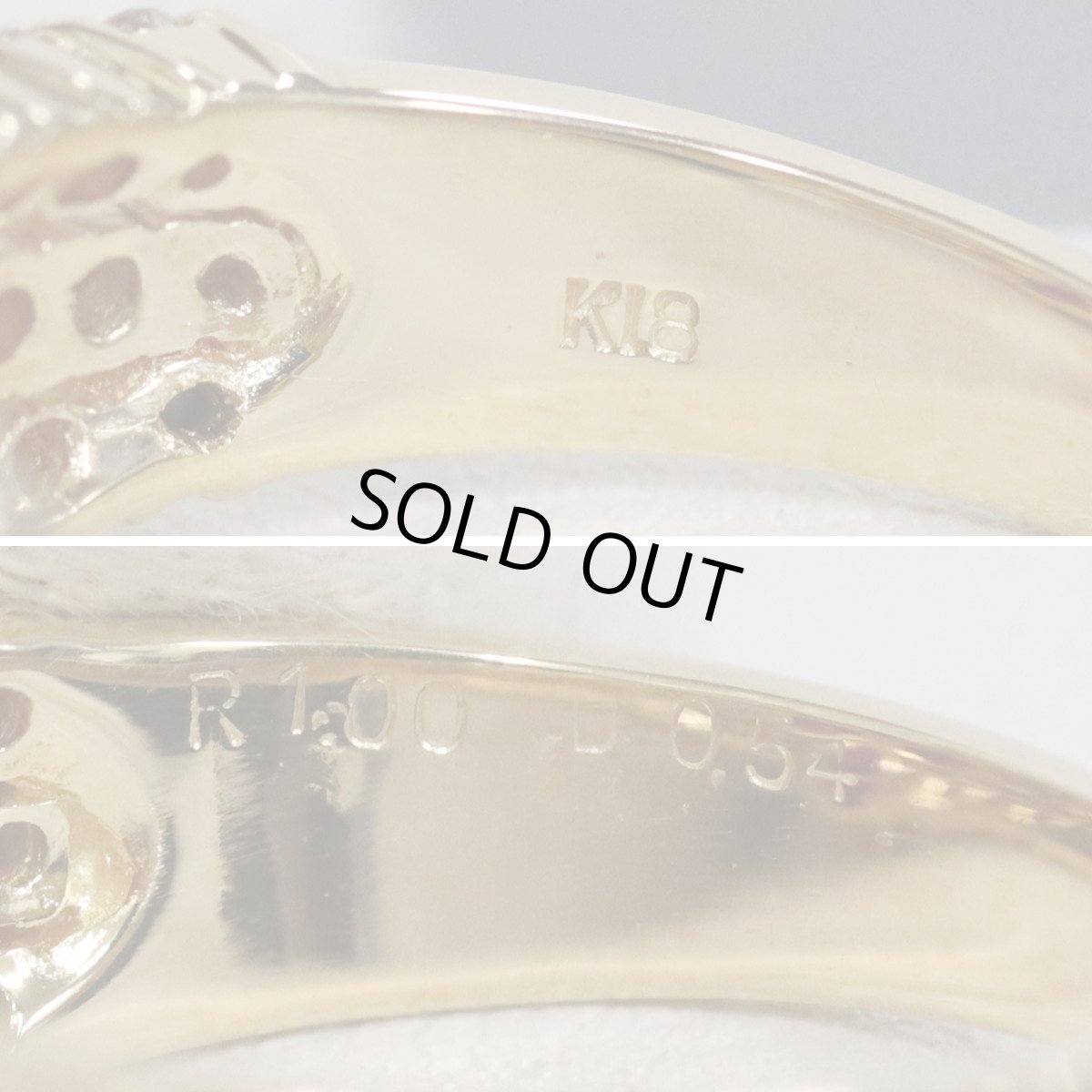 画像7: K18ルビーダイヤモンドリング R1.00 D0.54 5.5g #12.5 (7)