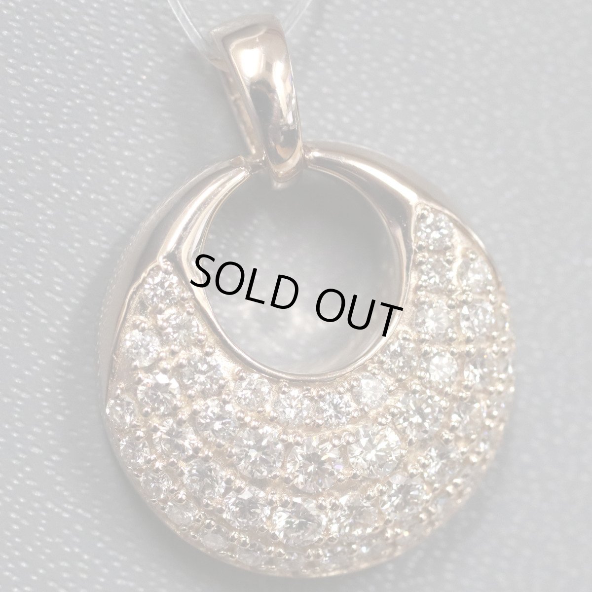 画像1: K18PGダイヤモンドペンダントトップ D1.00 6.0g 鑑別書 ピンクゴールド (1)