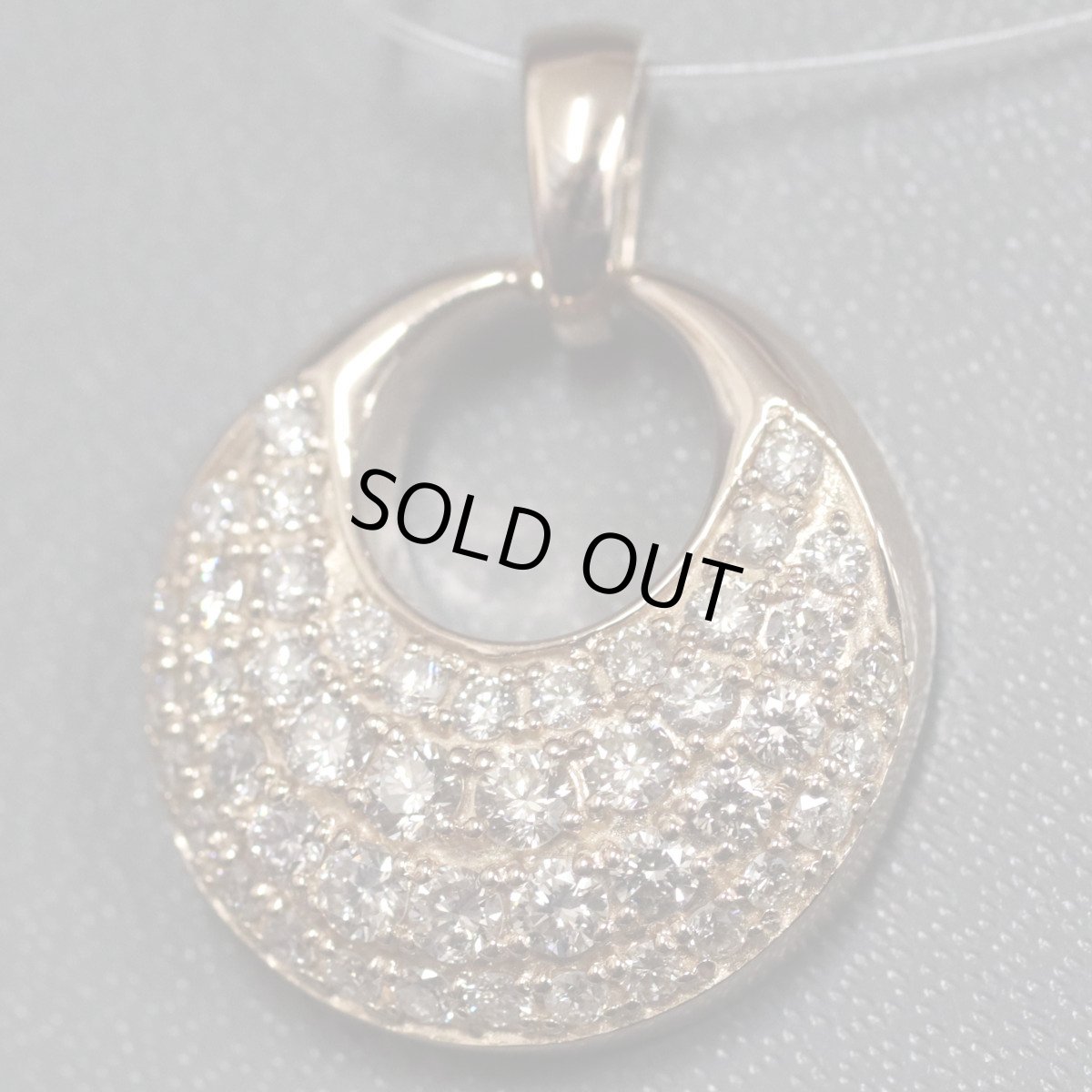 画像3: K18PGダイヤモンドペンダントトップ D1.00 6.0g 鑑別書 ピンクゴールド (3)