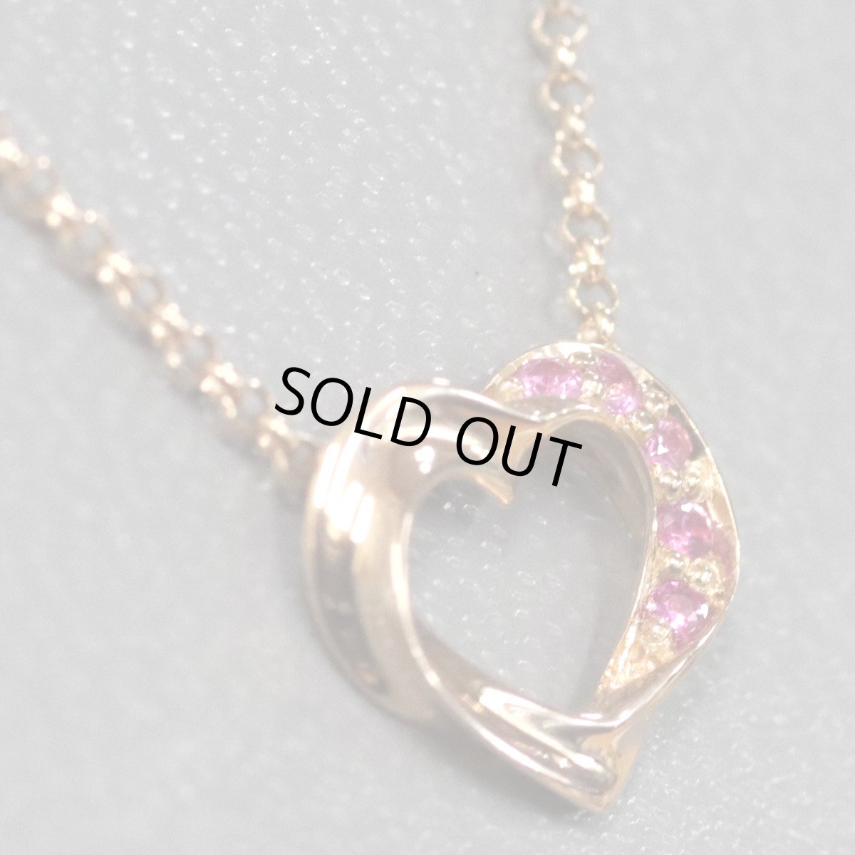 画像2: スタージュエリー K18PGネックレス 1.5g ハートモチーフ (2)