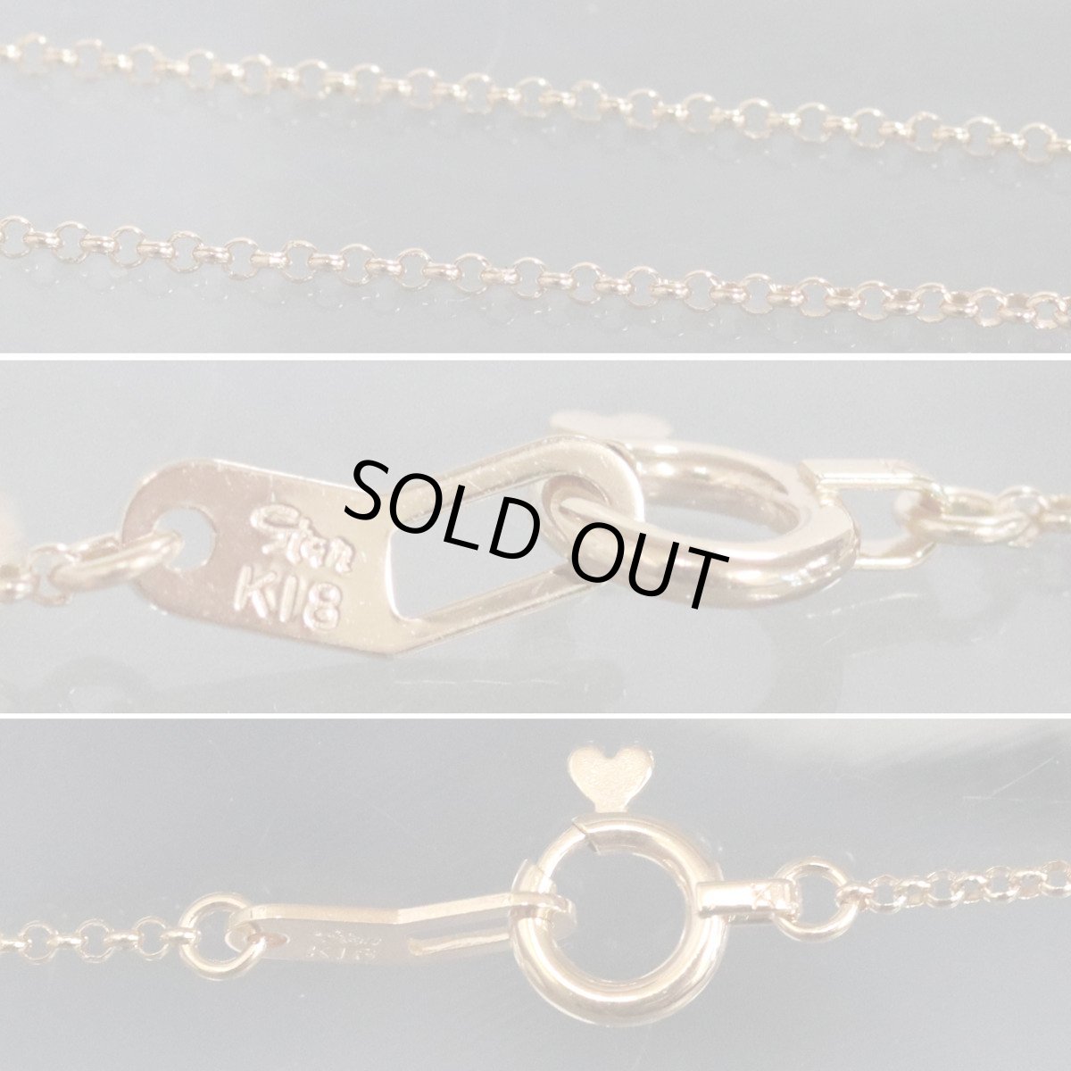 画像8: スタージュエリー K18PGネックレス 1.5g ハートモチーフ (8)