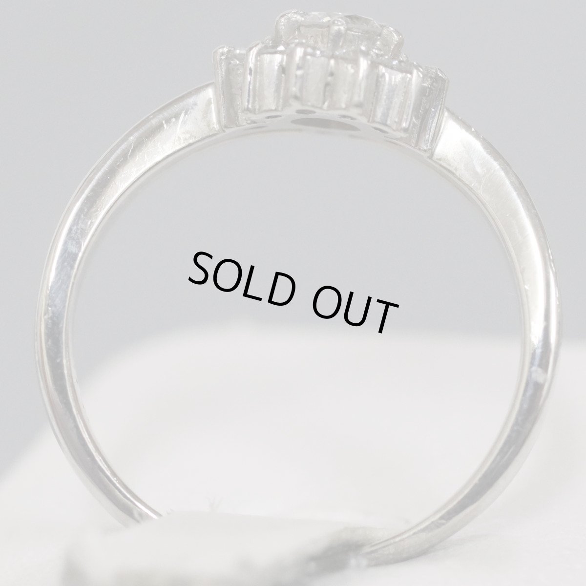 画像5: Pt900/K18ダイヤモンドリング D0.12 D0.18 4.3g #8 (5)