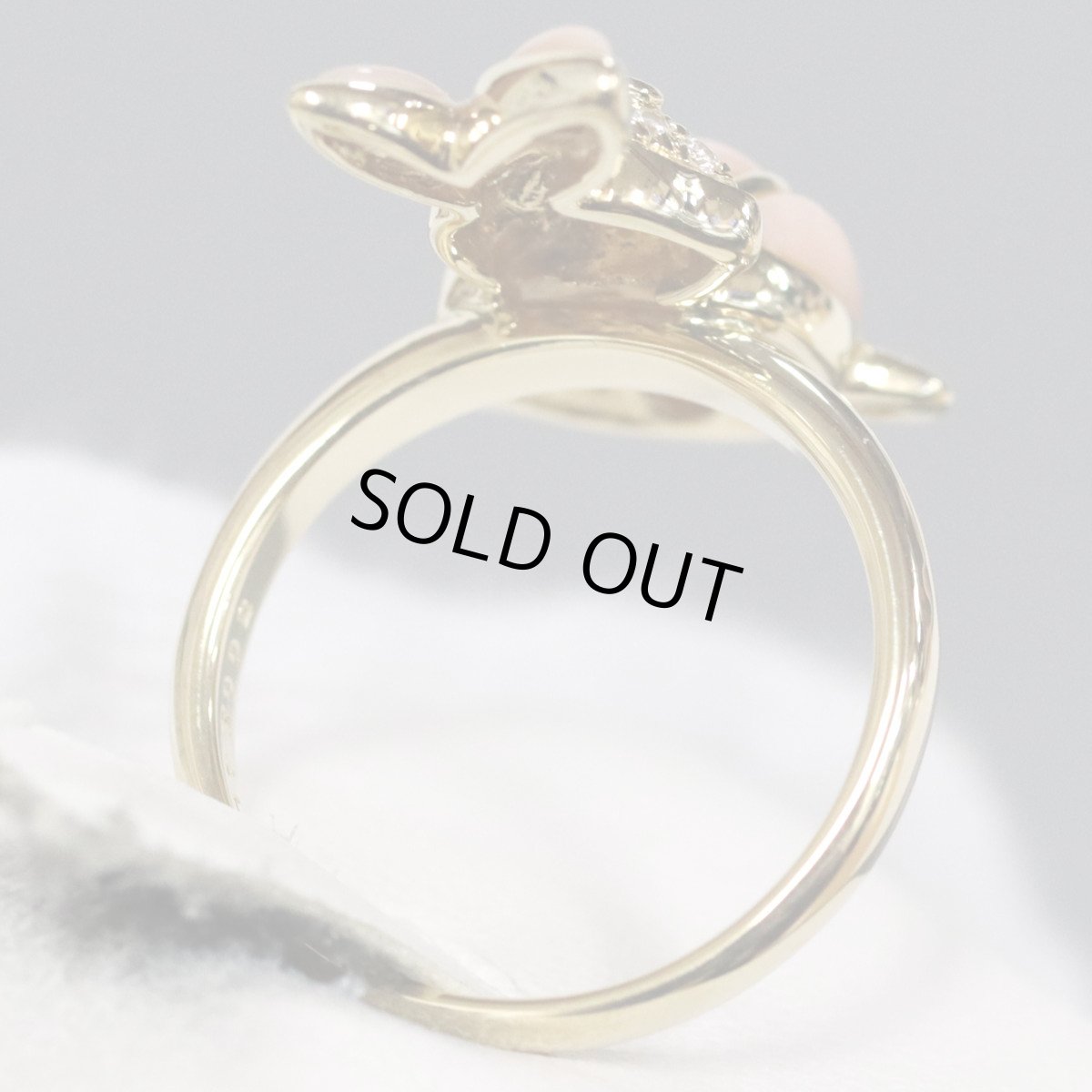 画像5: K18ダイヤモンドルビーリング うさぎ D0.17 R0.02 6.5g #12 (5)