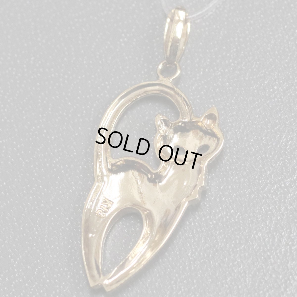 画像4: K18ペンダントトップ 1.6g ネコモチーフ (4)