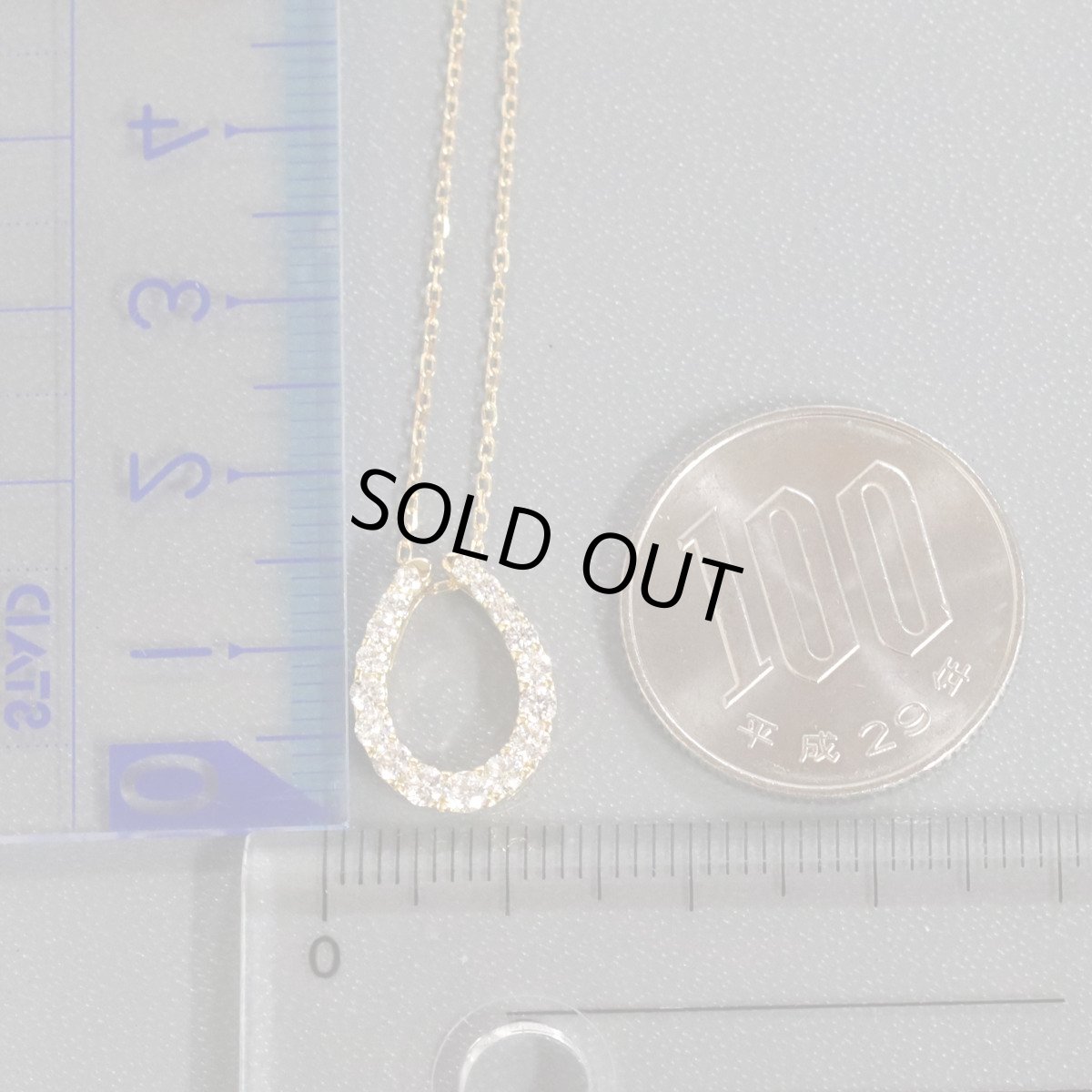 画像10: K18ダイヤモンドペンダント 馬蹄 D0.50 2.6g イエローゴールド (10)