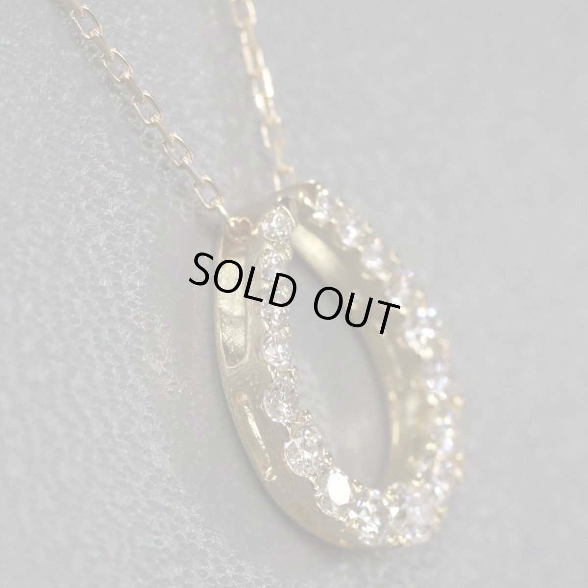 画像3: K18ダイヤモンドペンダント 馬蹄 D0.50 2.6g イエローゴールド (3)