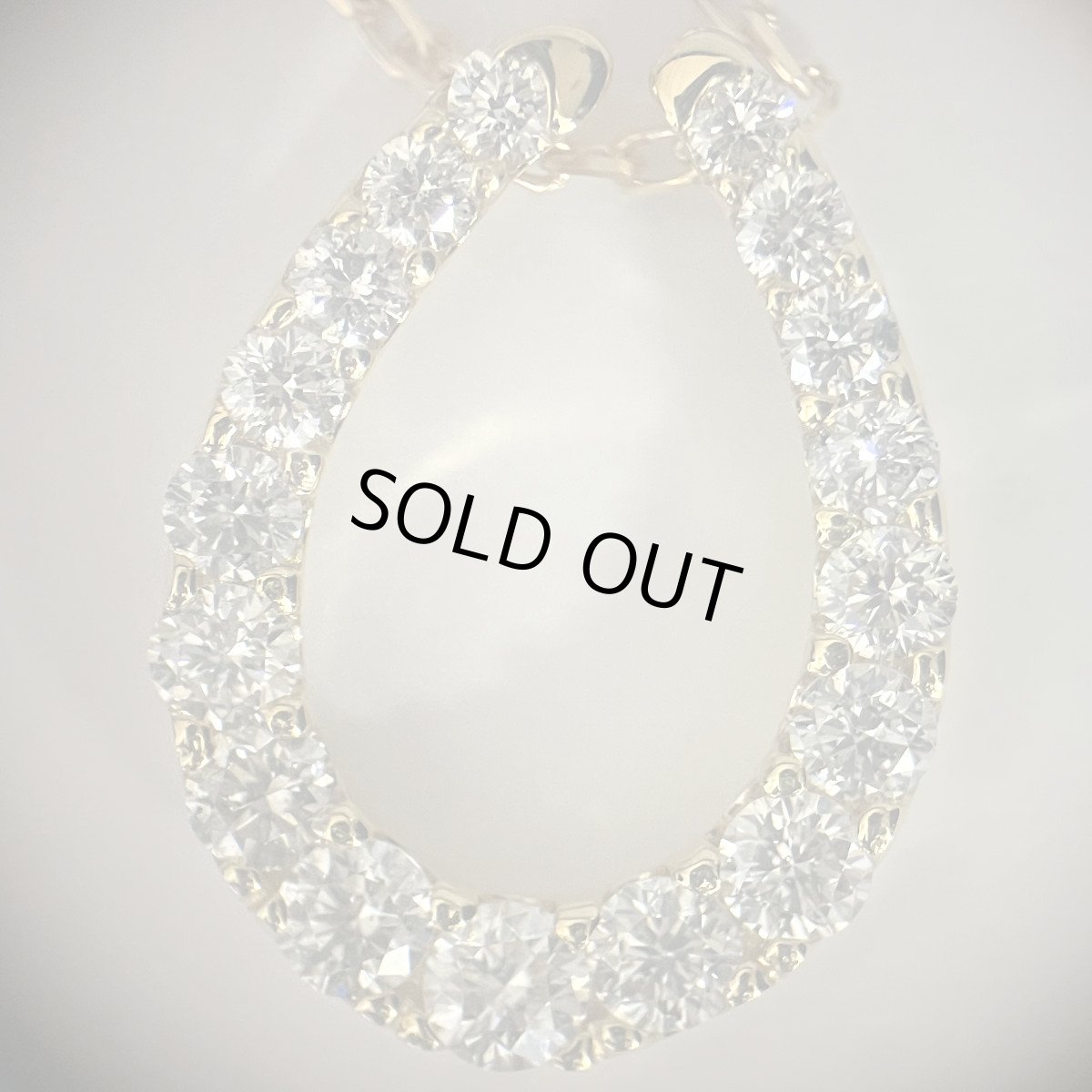 画像4: K18ダイヤモンドペンダント 馬蹄 D0.50 2.6g イエローゴールド (4)