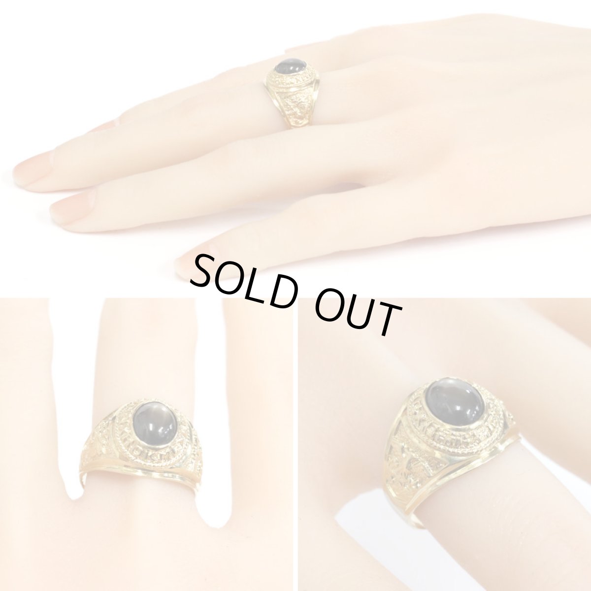 画像10: K18ブラックスターサファイアリング S3.00 9.5g #17.5 (10)