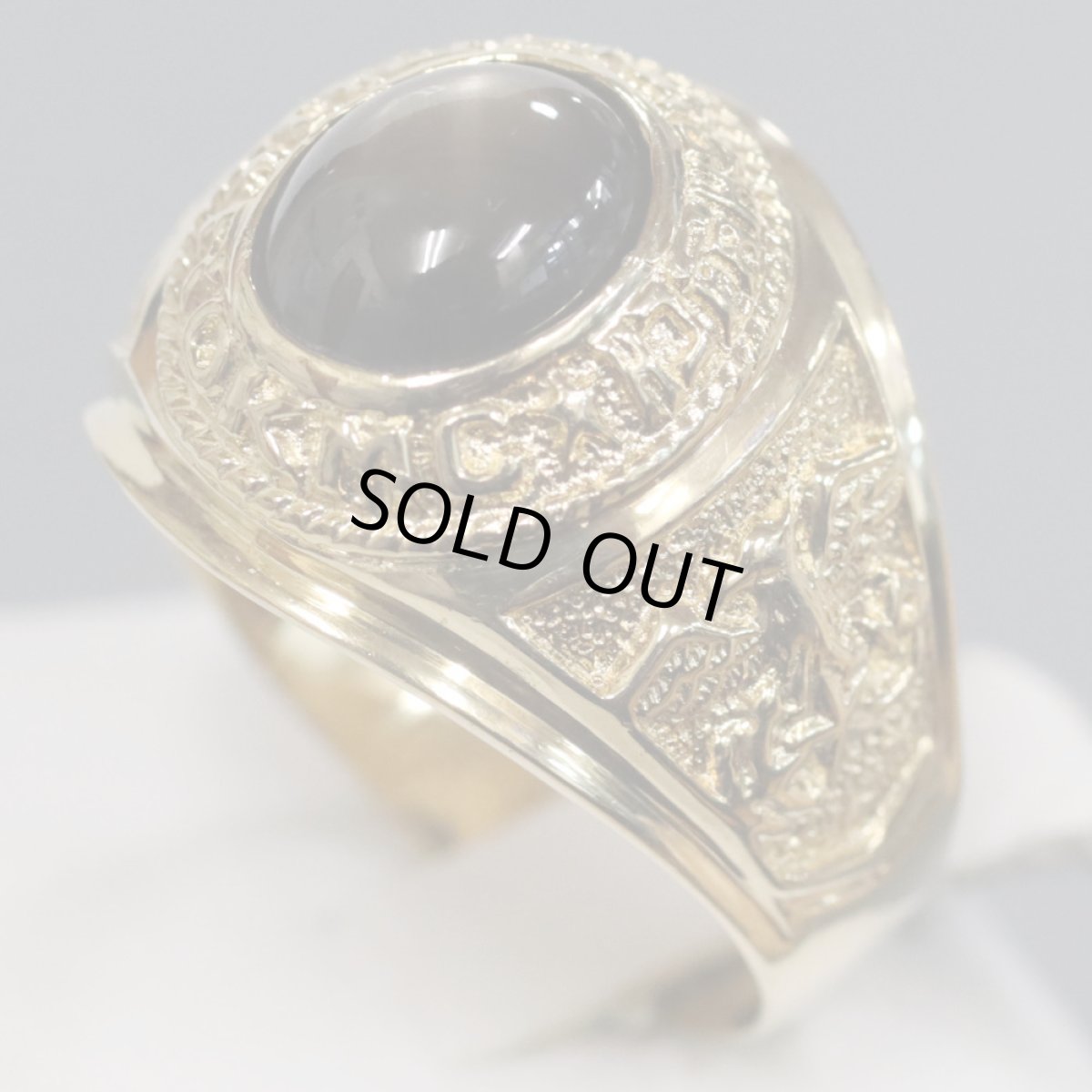 画像2: K18ブラックスターサファイアリング S3.00 9.5g #17.5 (2)