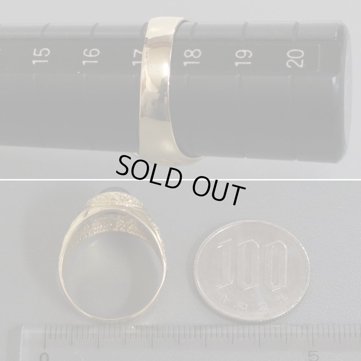 画像8: K18ブラックスターサファイアリング S3.00 9.5g #17.5 (8)