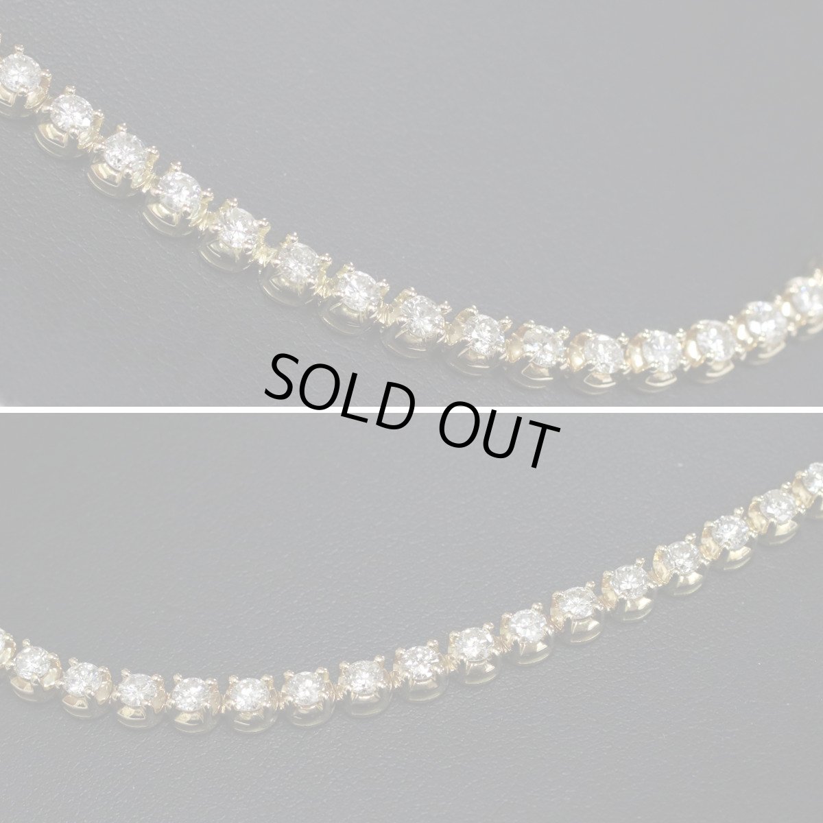 画像2: K18ダイヤモンドテニスネックレス D11.5 43.1g (2)