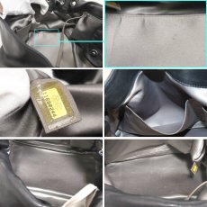 画像10: ココマーク レザー/パテントレザー パッチワーク チェーンショルダーバッグ (10)