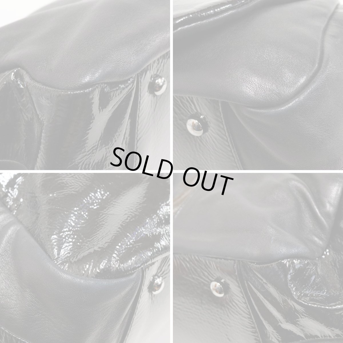 画像5: シャネル ココマーク レザー/パテントレザー パッチワーク チェーンショルダーバッグ (5)