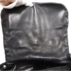 画像8: ココマーク レザー/パテントレザー パッチワーク チェーンショルダーバッグ (8)