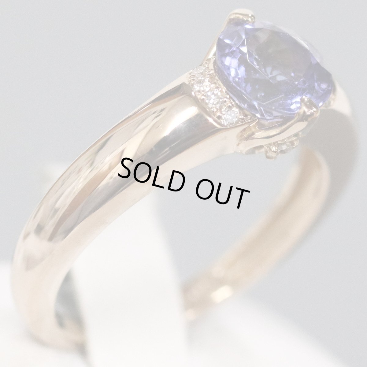 画像3: K18PGタンザナイトダイヤモンドリング TZ1.13 D0.06 4.0g #11 鑑別書 ピンクゴールド (3)