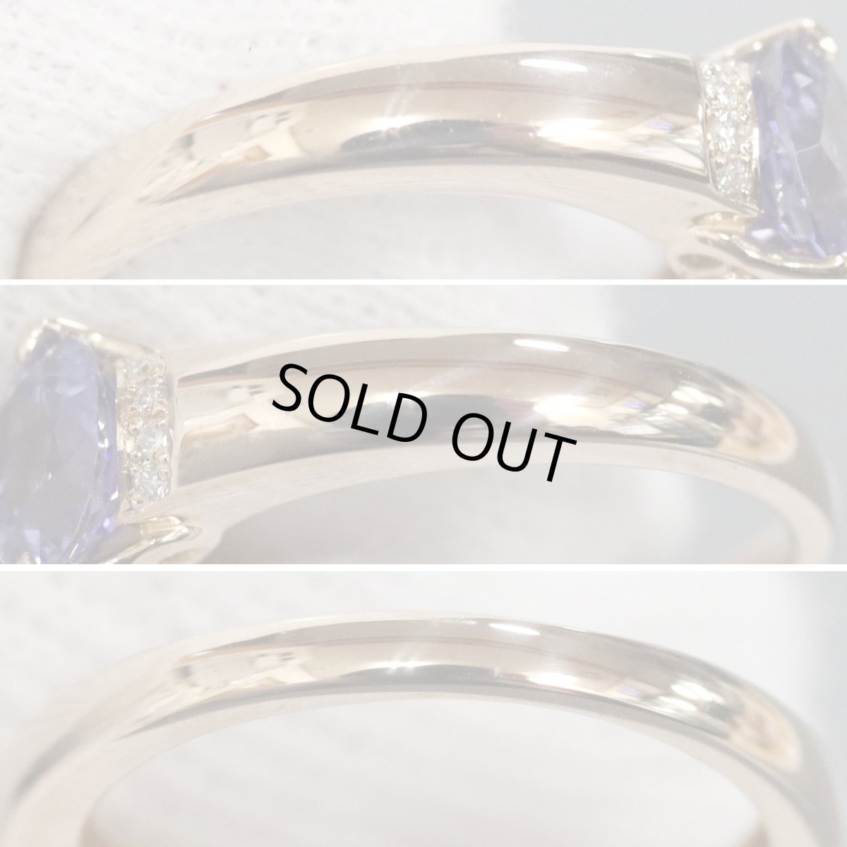 画像6: K18PGタンザナイトダイヤモンドリング TZ1.13 D0.06 4.0g #11 鑑別書 ピンクゴールド (6)