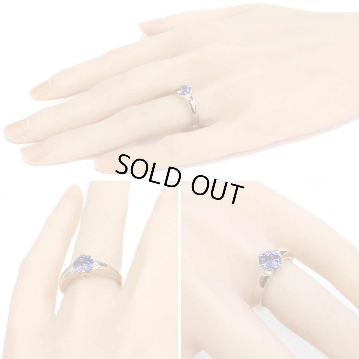 画像9: K18PGタンザナイトダイヤモンドリング TZ1.13 D0.06 4.0g #11 鑑別書 ピンクゴールド (9)