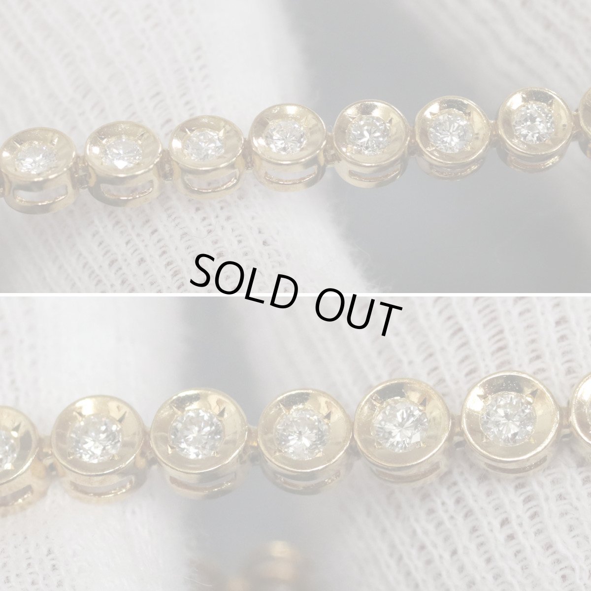 画像2: K18ダイヤモンドテニスブレスレット D2.02 10.6g (2)