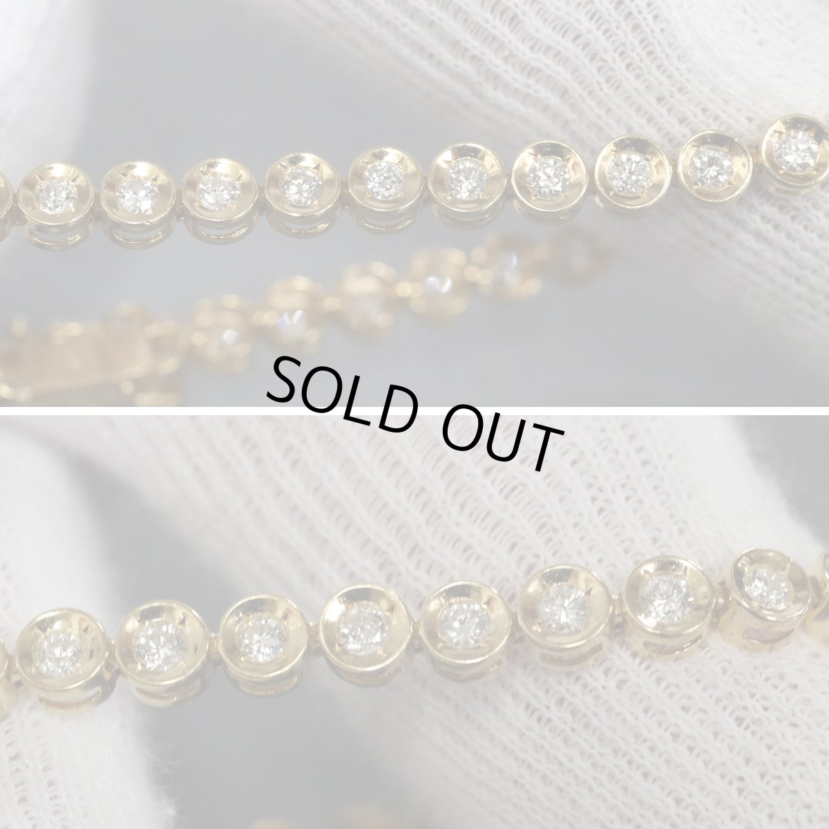 画像3: K18ダイヤモンドテニスブレスレット D2.02 10.6g (3)