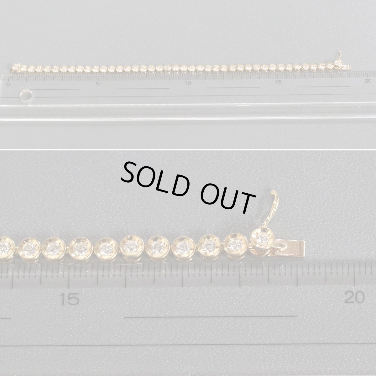 画像7: K18ダイヤモンドテニスブレスレット D2.02 10.6g (7)