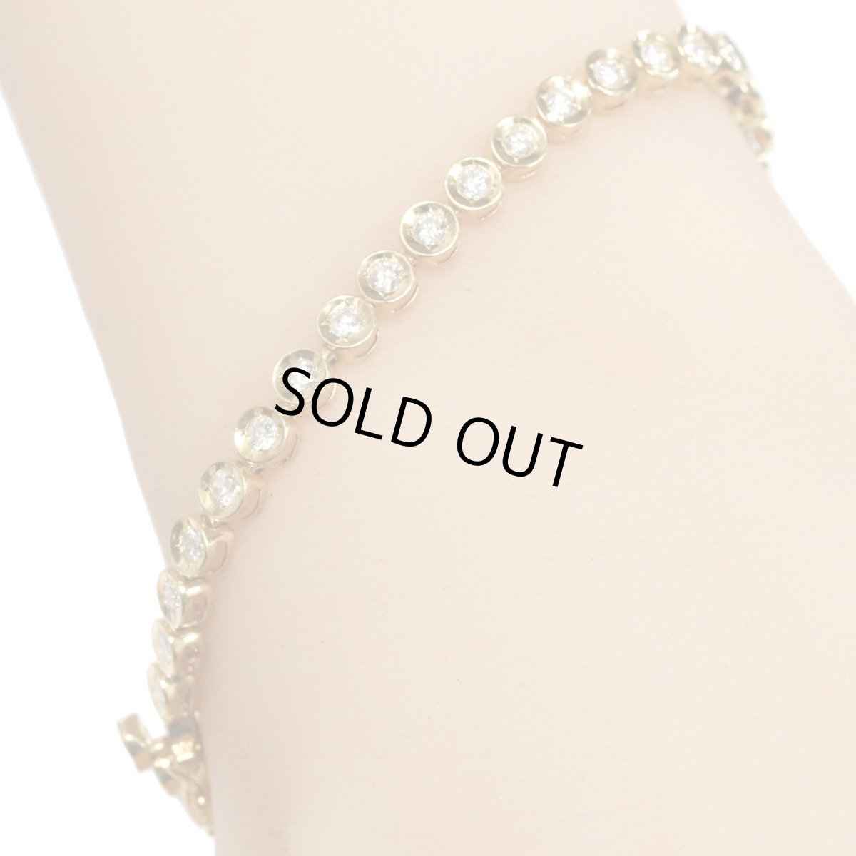 画像9: K18ダイヤモンドテニスブレスレット D2.02 10.6g (9)