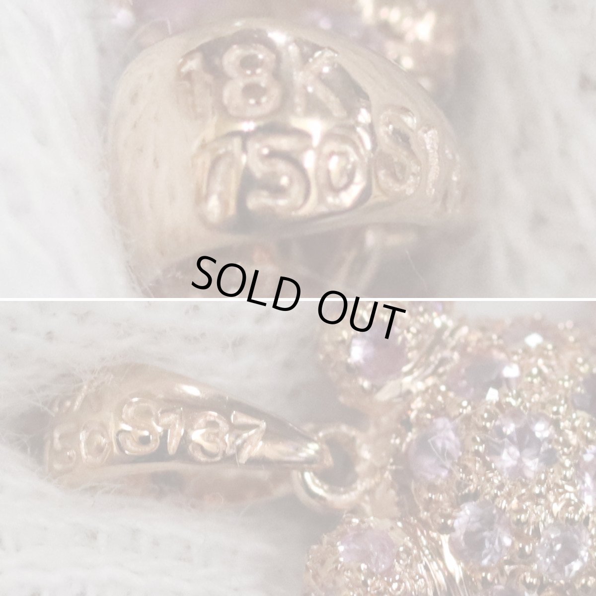 画像6: 18KPG/750PGサファイアペンダントトップ S1.37 3.2g クマモチーフ (6)