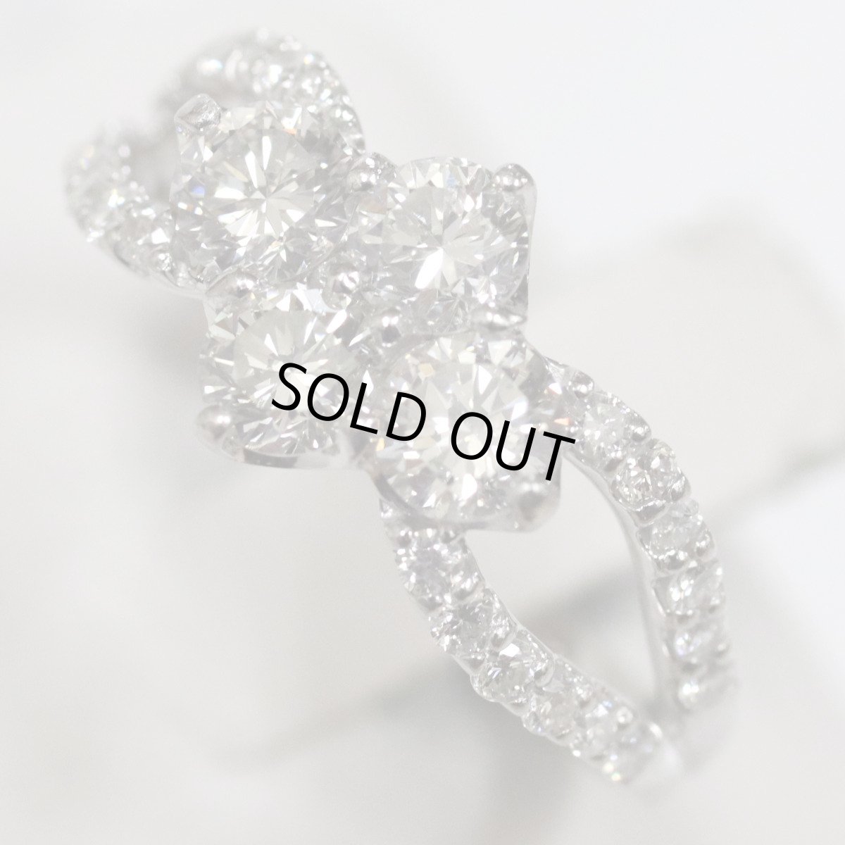 画像4: Pt900ダイヤモンドリング D0.89 D0.26 4.0g #9.5 (4)