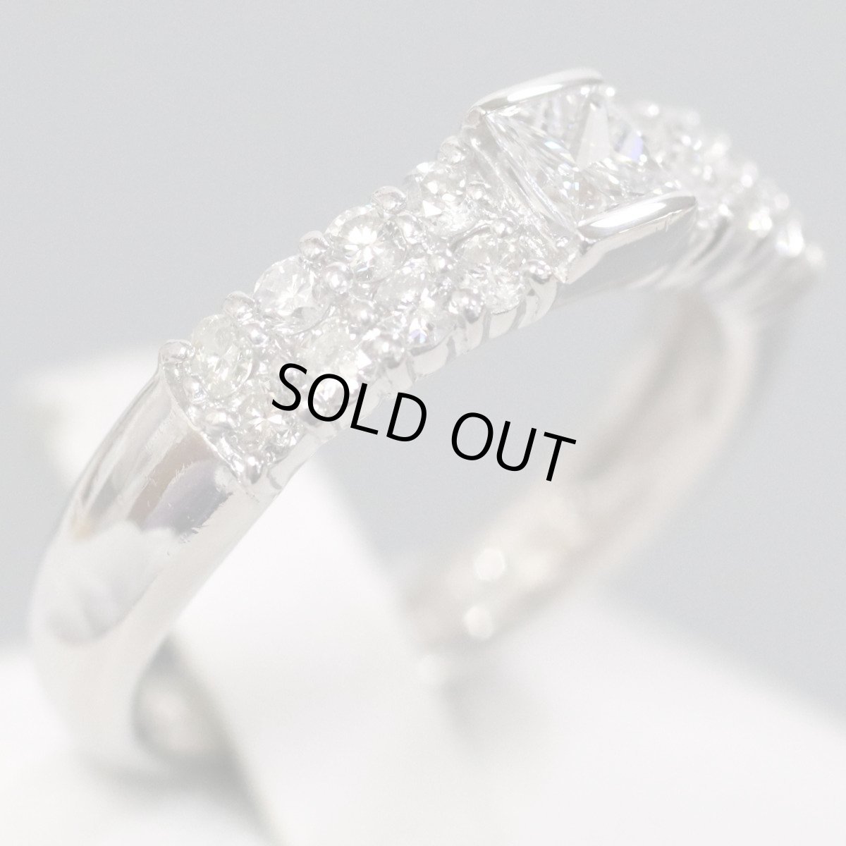 画像3: Pt900ダイヤモンドリング D0.27 D0.50 6.4g #11.5 (3)