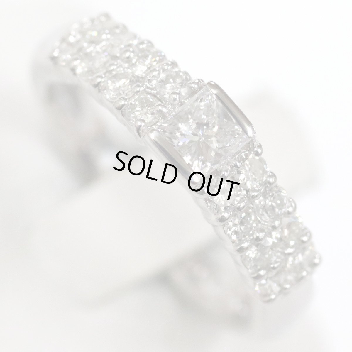 画像4: Pt900ダイヤモンドリング D0.27 D0.50 6.4g #11.5 (4)