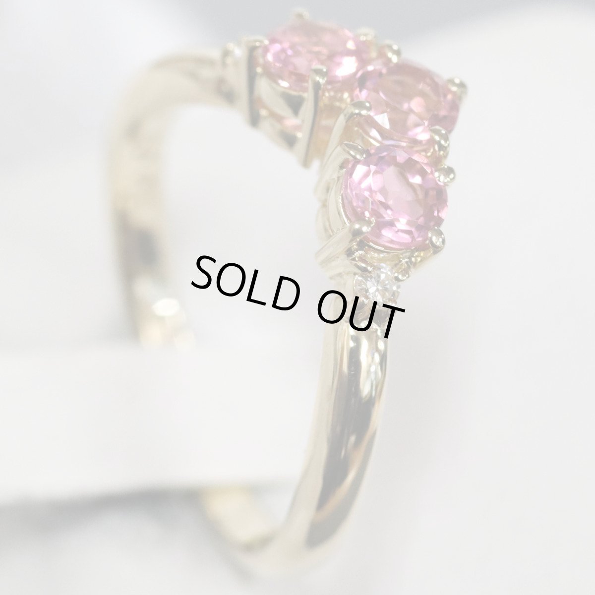 画像3: タサキ K18ピンクトルマリンダイヤモンドリング D0.03 3.4g #11 (3)