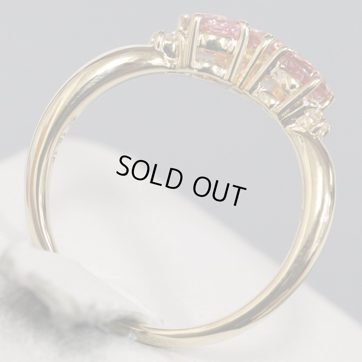 画像5: タサキ K18ピンクトルマリンダイヤモンドリング D0.03 3.4g #11 (5)