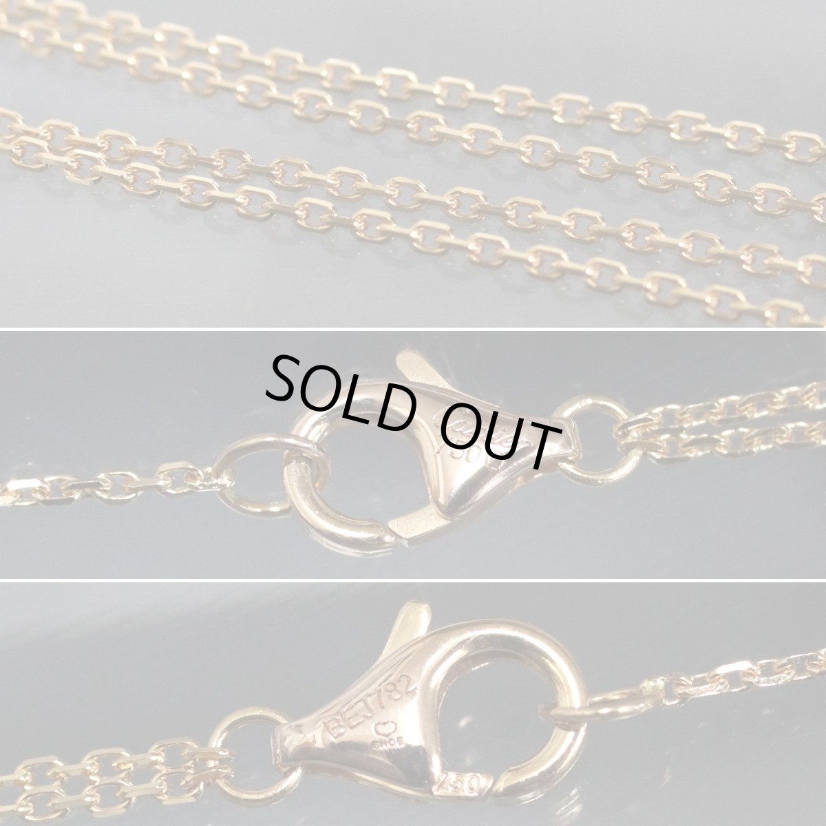 画像7: 750(K18YG/PG/WG)スウィートトリニティネックレス(B7218200)保証書 (7)