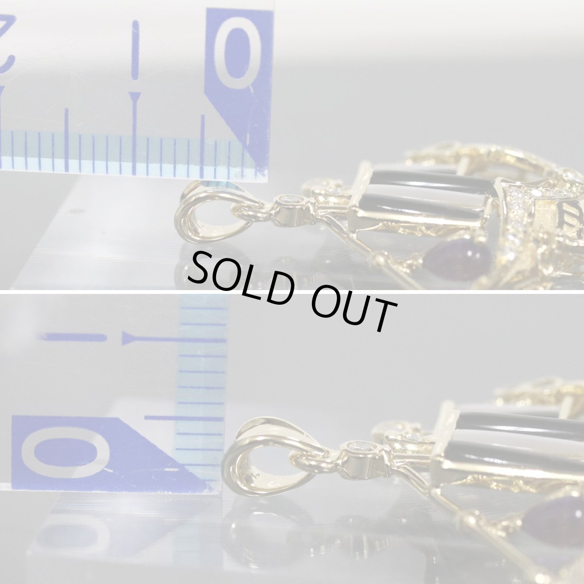 画像6: K18ダイヤモンドアメジストペンダントトップ D0.43 6.1g 帆船モチーフ (6)