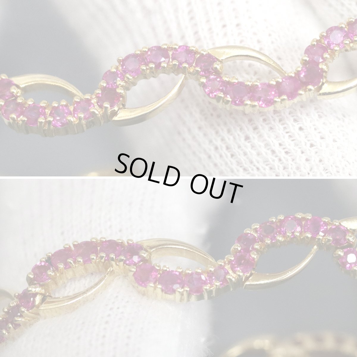 画像3: K18ピンクサファイアブレスレット S4.50 12.9g (3)