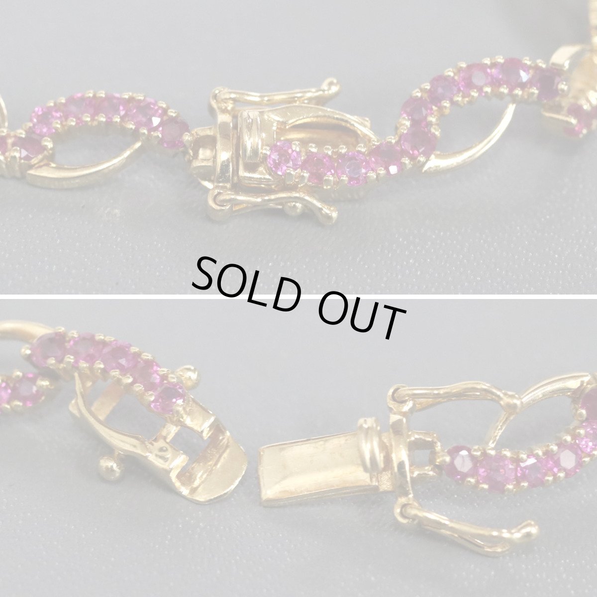 画像4: K18ピンクサファイアブレスレット S4.50 12.9g (4)