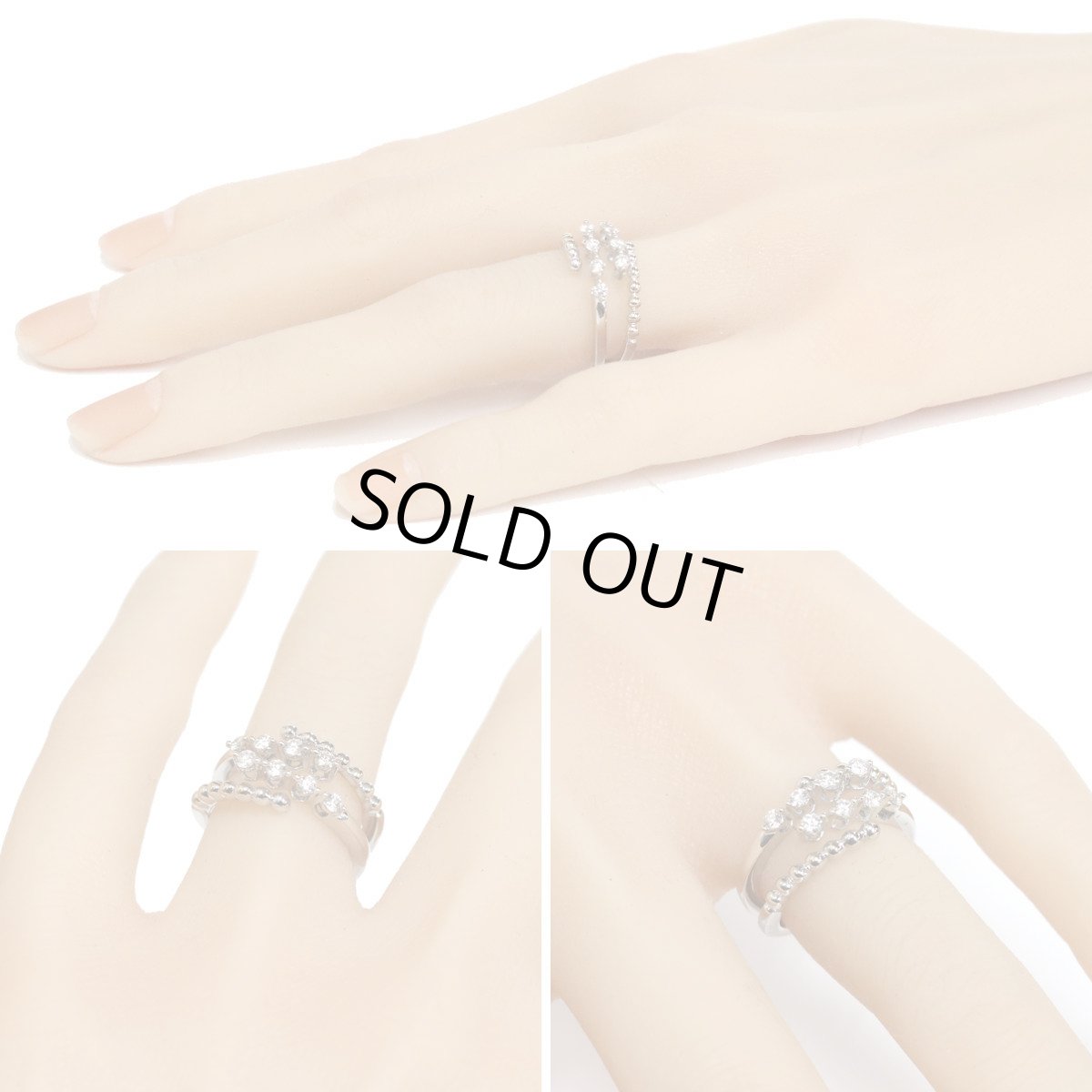 画像10: K18WGダイヤモンドリング D0.30 5.3g 可変式 (10)