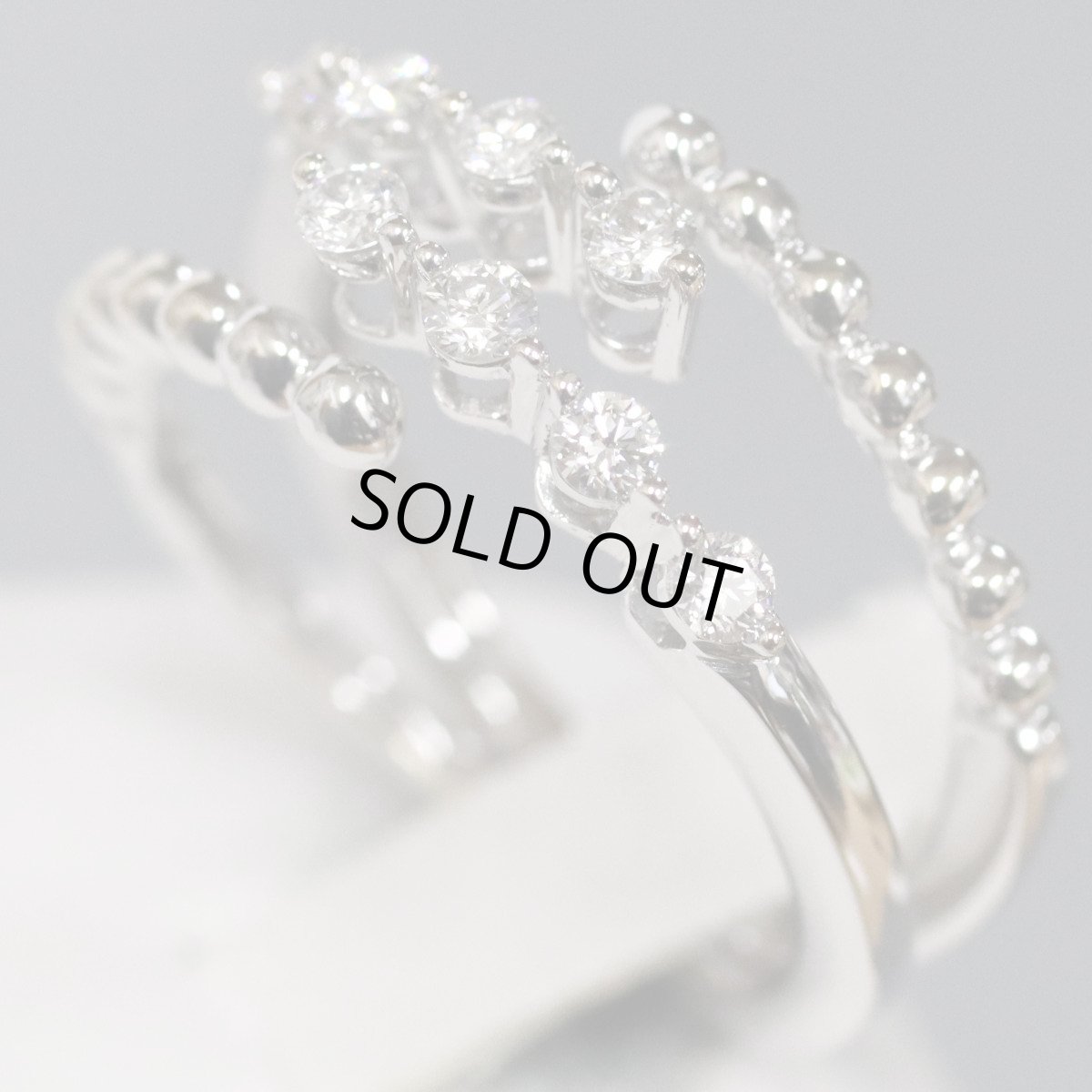 画像2: K18WGダイヤモンドリング D0.30 5.3g 可変式 (2)