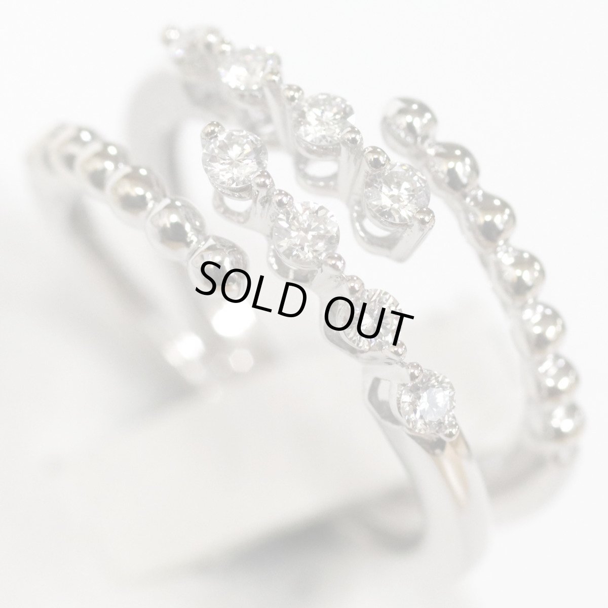 画像4: K18WGダイヤモンドリング D0.30 5.3g 可変式 (4)