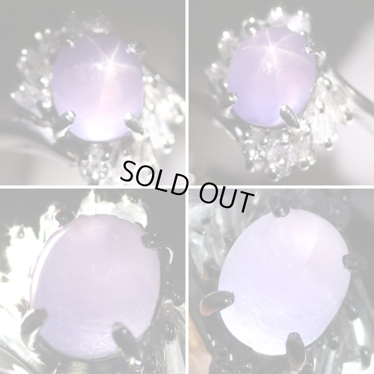 画像4: Pt900スターサファイアダイヤモンドリング S0.91 D0.13 2.8g #10 (4)