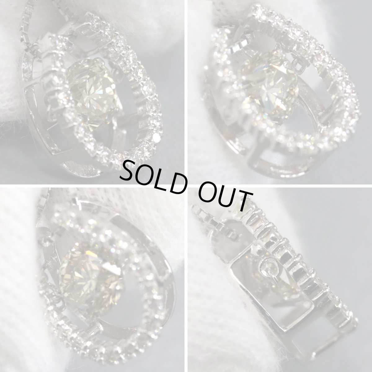 画像4: Pt900/Pt850ダイヤモンドペンダント D0.873 D0.20 4.0g 鑑定書 (4)