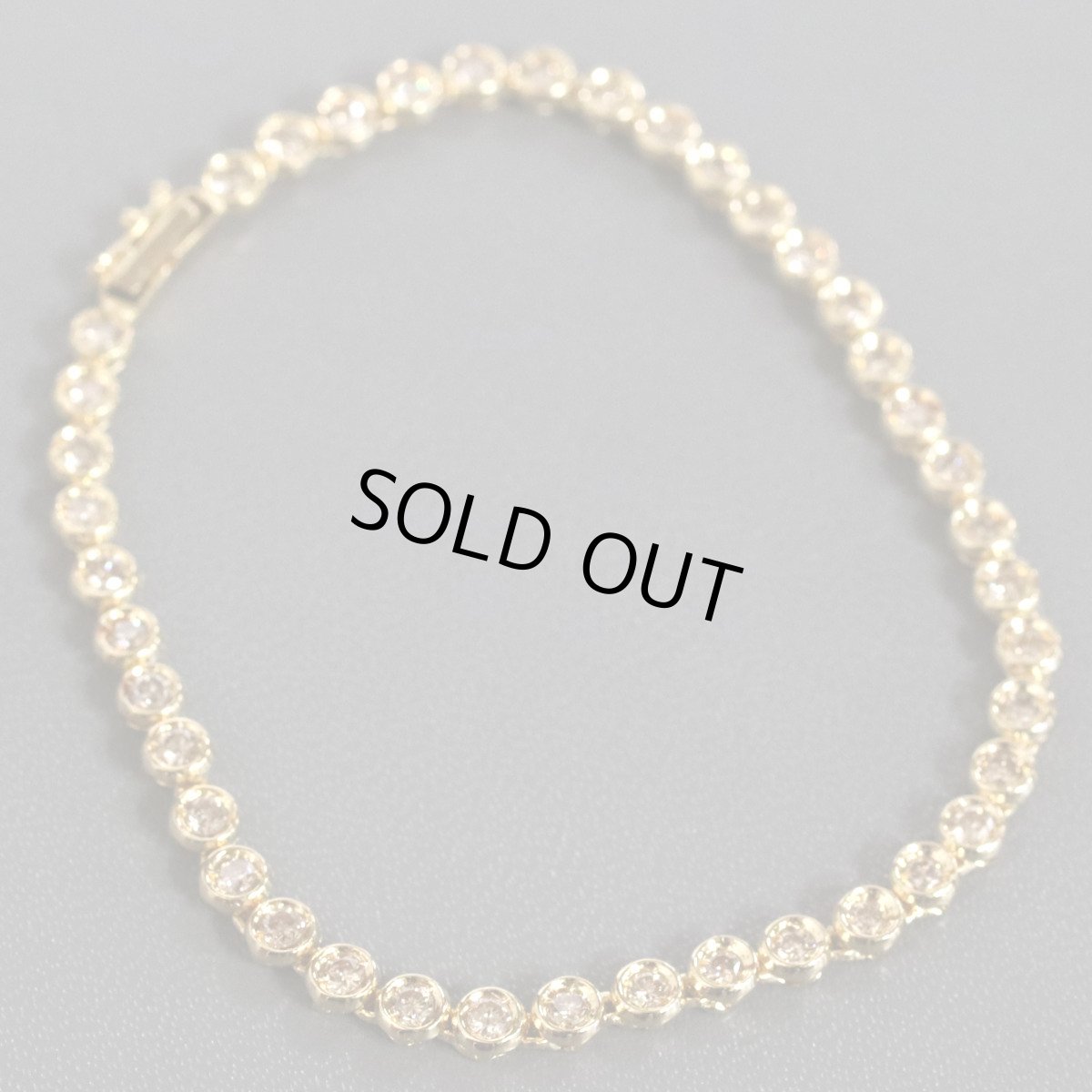 画像1: K18ダイヤモンドテニスブレスレット D2.0 9.1g (1)