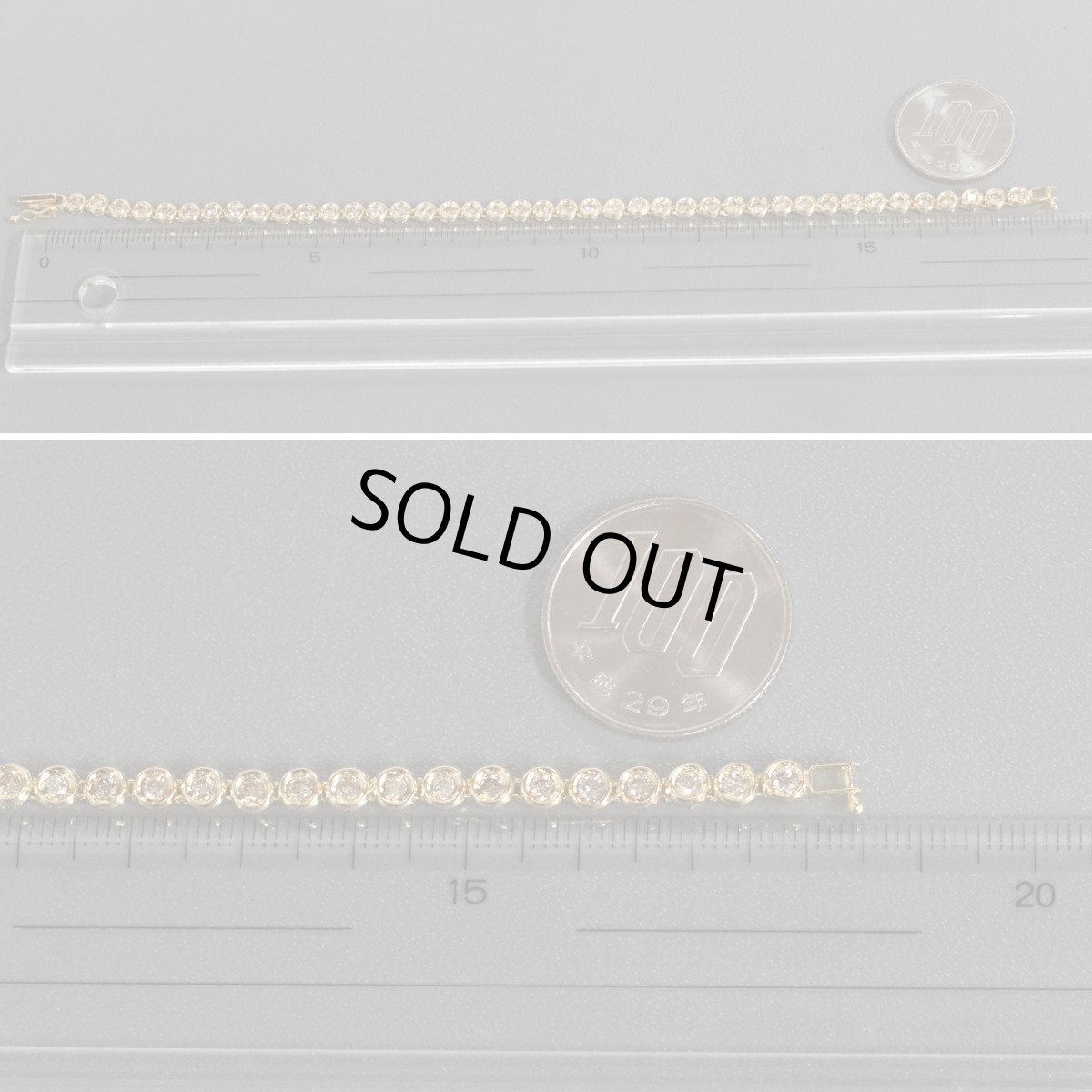 画像7: K18ダイヤモンドテニスブレスレット D2.0 9.1g (7)