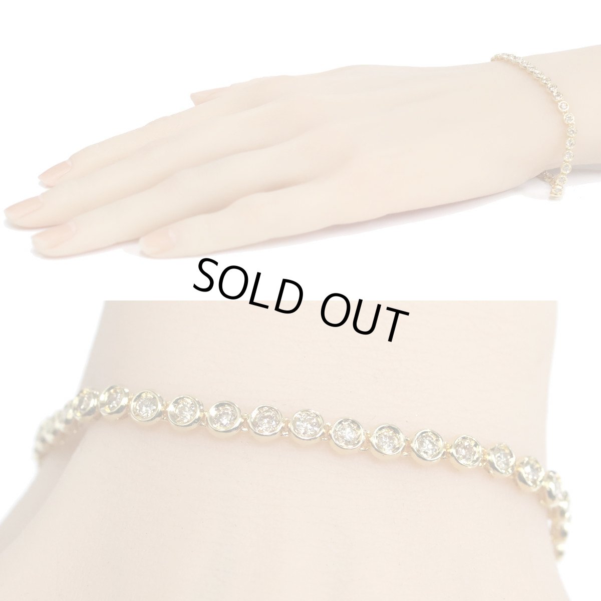 画像8: K18ダイヤモンドテニスブレスレット D2.0 9.1g (8)