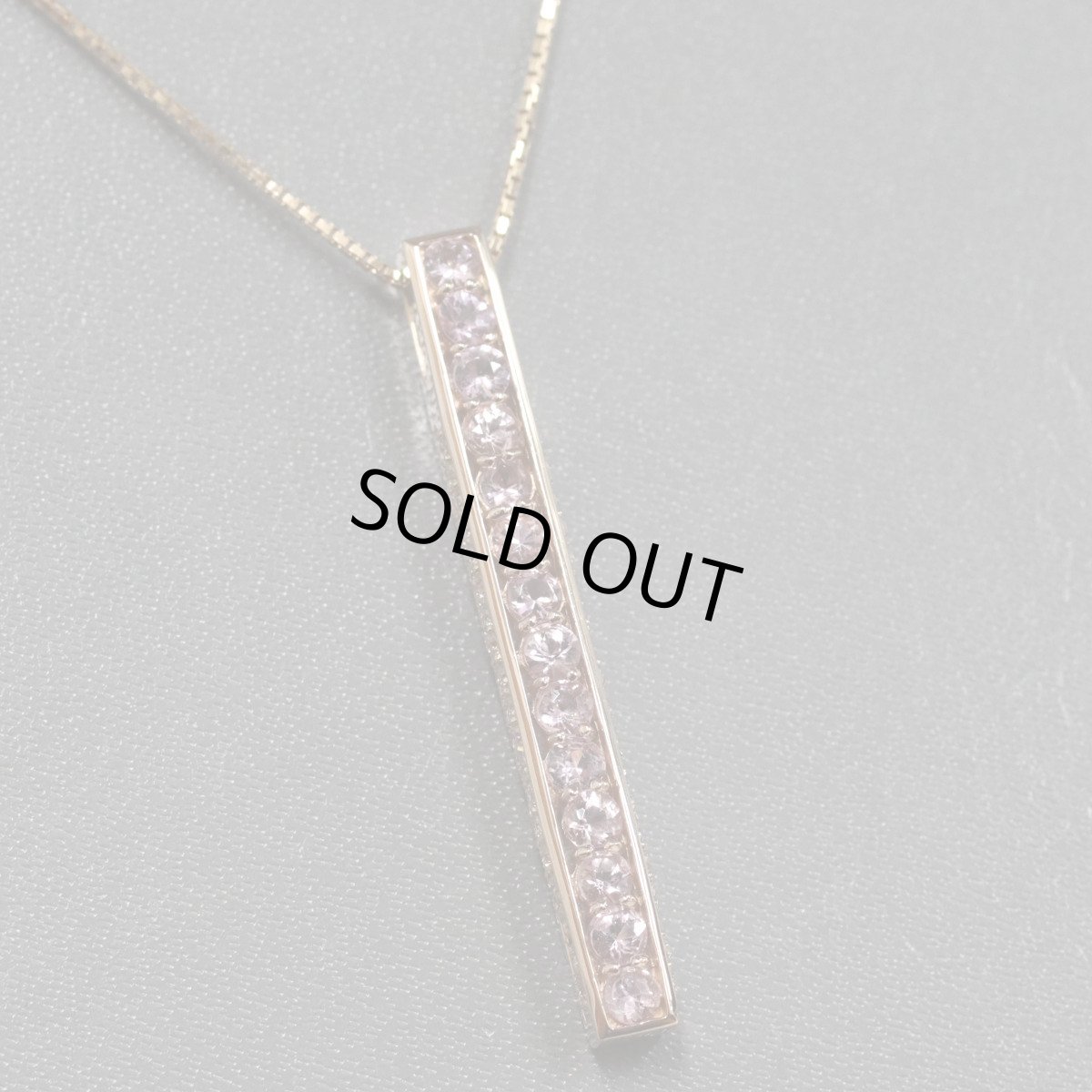 画像1: K18PGピンクサファイアダイヤモンドペンダント SP1.10 D0.38 7.5g (1)