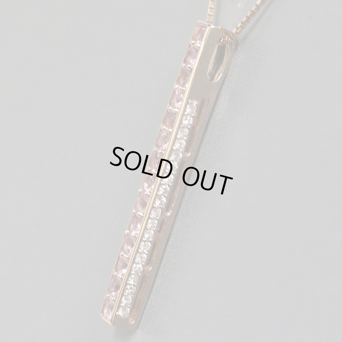 画像3: K18PGピンクサファイアダイヤモンドペンダント SP1.10 D0.38 7.5g (3)