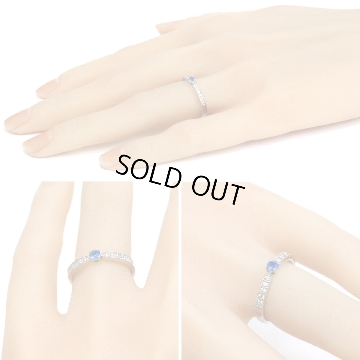 画像9: Pt900アウイナイトダイヤモンドリング 0.09 D0.11 3.4g #11 ソーティング プラチナ (9)