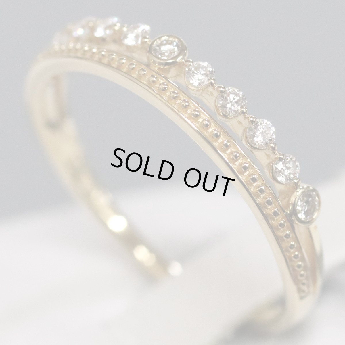 画像2: 田中貴金属 K18ダイヤモンドリング D0.14 1.9g #13 (2)