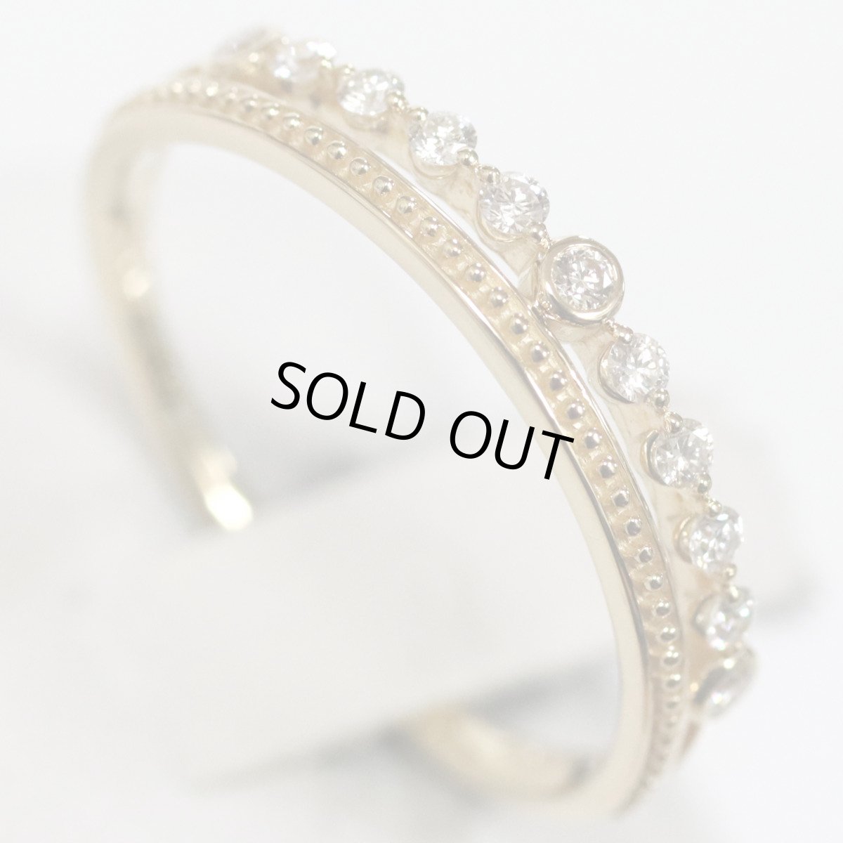 画像3: 田中貴金属 K18ダイヤモンドリング D0.14 1.9g #13 (3)